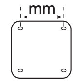 Plate holes distance - Plate holes distance